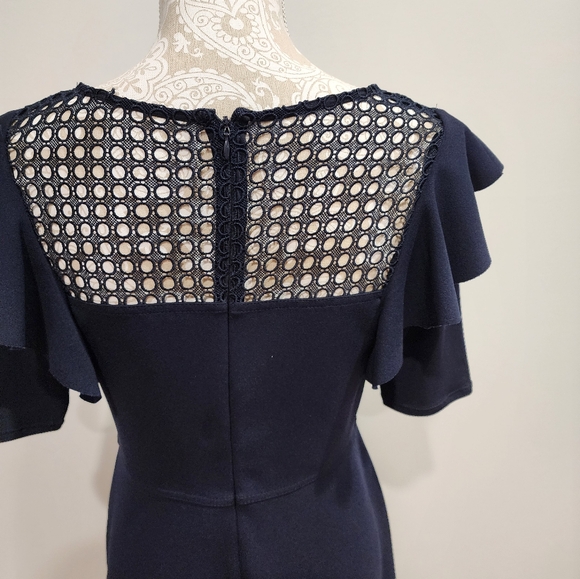 Taylor Navy Dress Size 4 - Picture 5 of 8